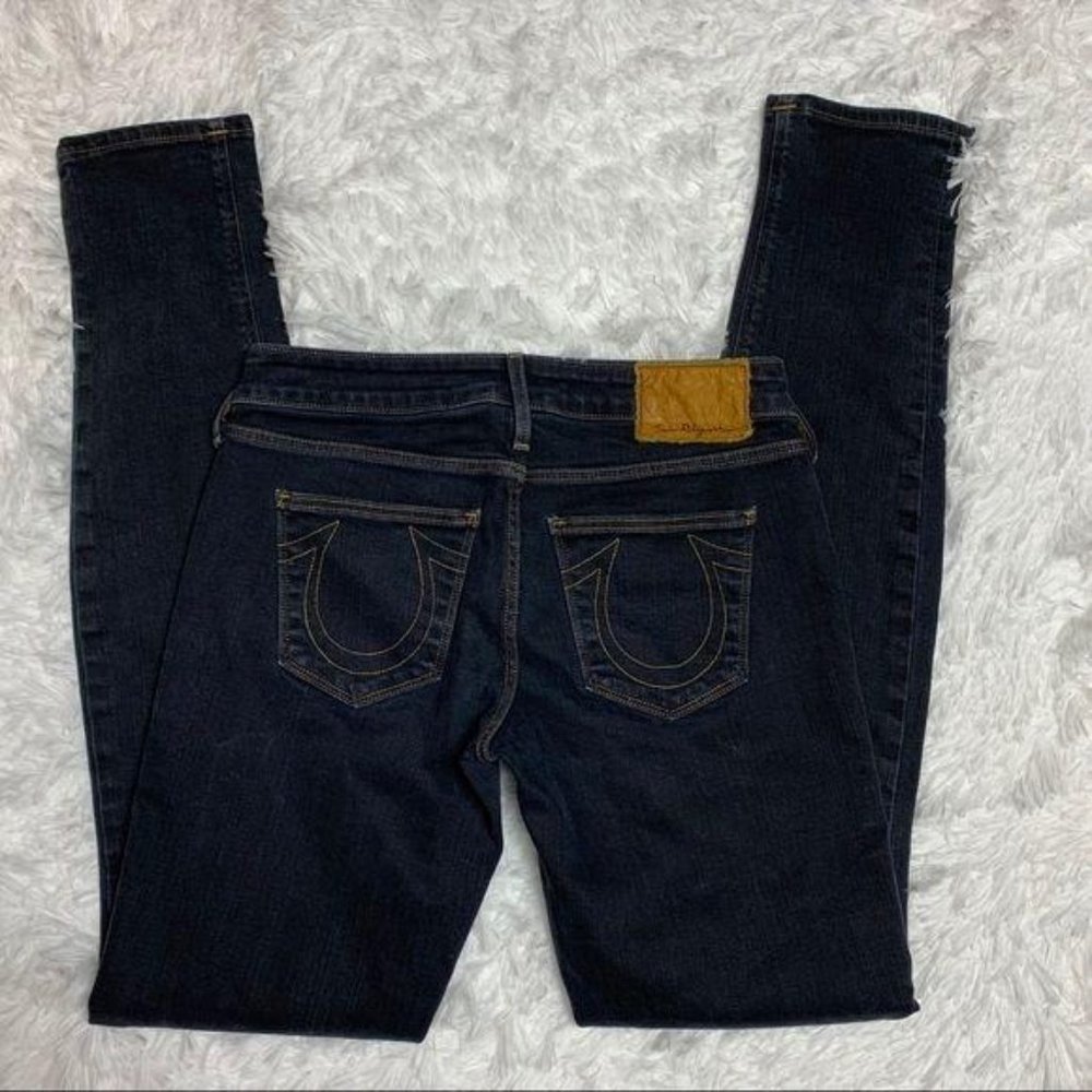 True Religion Dark Wash Skinny Jeans Sz 25
